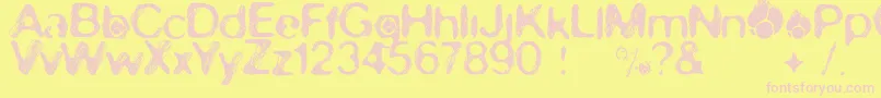 SkirulesSans2 Font – Pink Fonts on Yellow Background