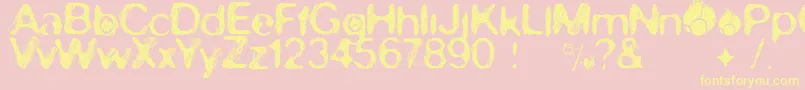 SkirulesSans2 Font – Yellow Fonts on Pink Background