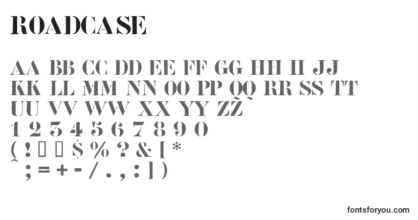 Roadcase Font – alphabet, numbers, special characters