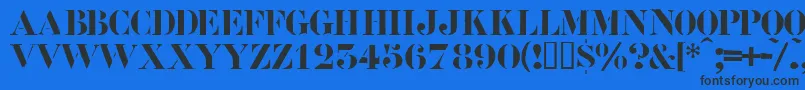 Roadcase Font – Black Fonts on Blue Background