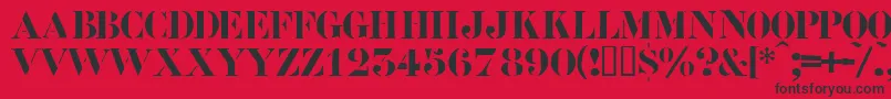 フォントRoadcase – 赤い背景に黒い文字
