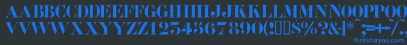 Roadcase Font – Blue Fonts on Black Background
