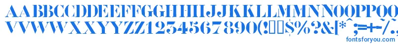 フォントRoadcase – 白い背景に青い文字