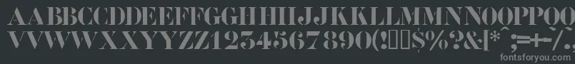 フォントRoadcase – 黒い背景に灰色の文字