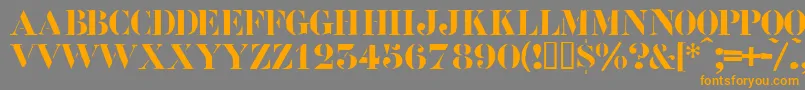 Roadcase Font – Orange Fonts on Gray Background