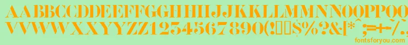 Roadcase Font – Orange Fonts on Green Background