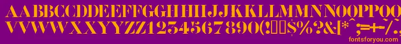 Roadcase Font – Orange Fonts on Purple Background