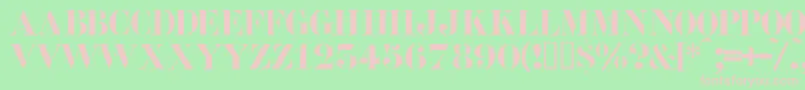 Roadcase Font – Pink Fonts on Green Background