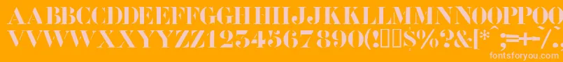Roadcase Font – Pink Fonts on Orange Background