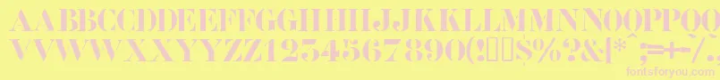 Roadcase Font – Pink Fonts on Yellow Background