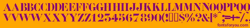 Roadcase Font – Purple Fonts on Orange Background