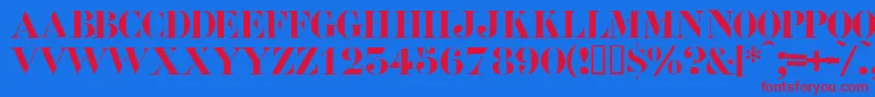 Roadcase Font – Red Fonts on Blue Background