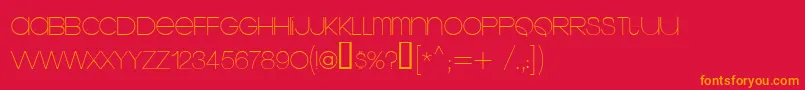 Kravitz Font – Orange Fonts on Red Background