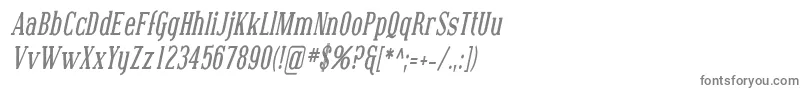 Coving08-fontti – harmaat kirjasimet valkoisella taustalla
