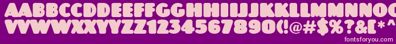 AJaspertitulrndnord Font – Pink Fonts on Purple Background