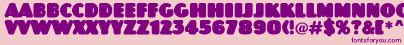 AJaspertitulrndnord Font – Purple Fonts on Pink Background