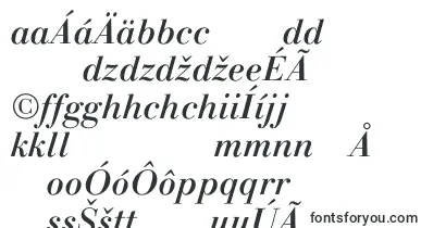 LinotypegianottenMediumitalic font – slovak Fonts