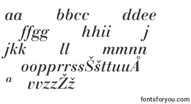 LinotypegianottenMediumitalic font – latvian Fonts