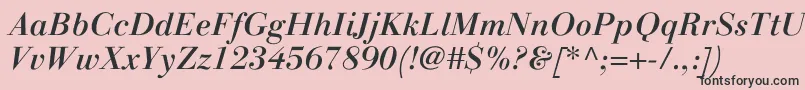More about LinotypegianottenMediumitalic Font LinotypegianottenMediumitalic Font – Black Fonts on Pink Background