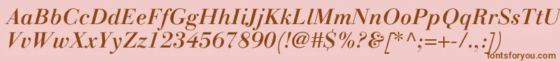 More about LinotypegianottenMediumitalic Font LinotypegianottenMediumitalic Font – Brown Fonts on Pink Background