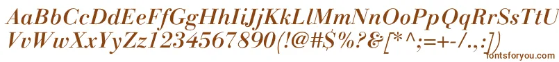 Saiba mais sobre a fonte LinotypegianottenMediumitalic Fonte LinotypegianottenMediumitalic – fontes marrons em um fundo branco
