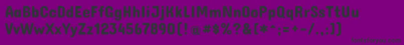 Czcionka ConcertoneRegular – czarne czcionki na fioletowym tle