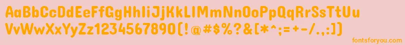 ConcertoneRegular Font – Orange Fonts on Pink Background