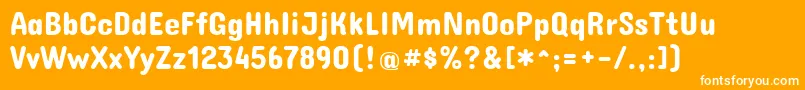 ConcertoneRegular Font – White Fonts on Orange Background