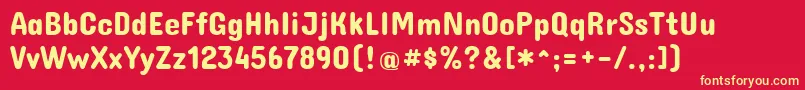 ConcertoneRegular Font – Yellow Fonts on Red Background