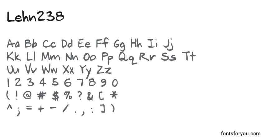 Шрифт Lehn238 – алфавит, цифры, специальные символы