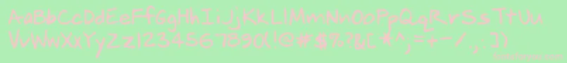 Lehn238 Font – Pink Fonts on Green Background