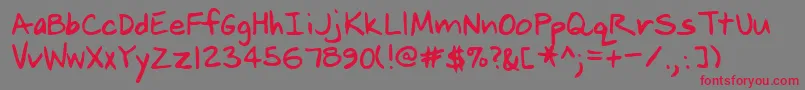 Lehn238 Font – Red Fonts on Gray Background