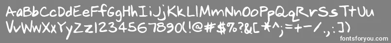 Lehn238 Font – White Fonts on Gray Background