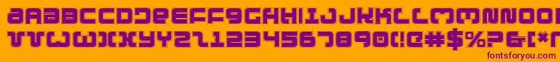 Exedorec Font – Purple Fonts on Orange Background