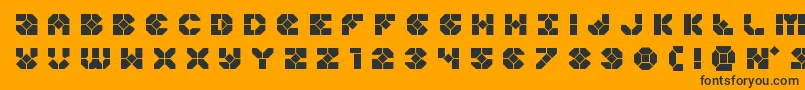 Zoomrunnertitle Font – Black Fonts on Orange Background
