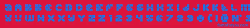 Zoomrunnertitle Font – Blue Fonts on Red Background