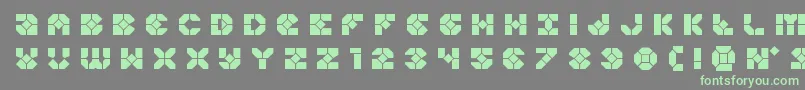 Police Zoomrunnertitle – polices vertes sur fond gris