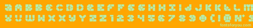 Zoomrunnertitle Font – Green Fonts on Orange Background