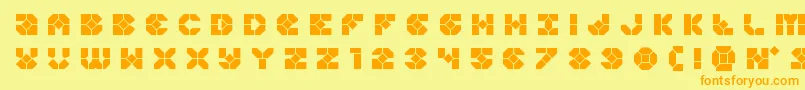 Zoomrunnertitle Font – Orange Fonts on Yellow Background