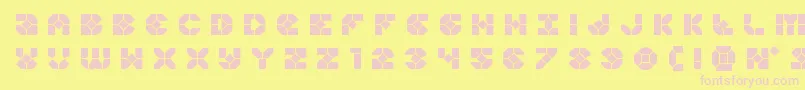 Zoomrunnertitle Font – Pink Fonts on Yellow Background