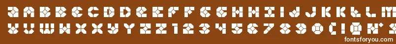 fuente Zoomrunnertitle – Fuentes Blancas Sobre Fondo Marrón