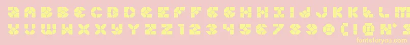fuente Zoomrunnertitle – Fuentes Amarillas Sobre Fondo Rosa