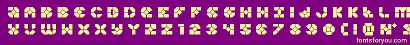 Police Zoomrunnertitle – polices jaunes sur fond violet