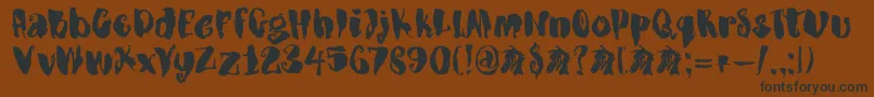 DkDragonblood Font – Black Fonts on Brown Background