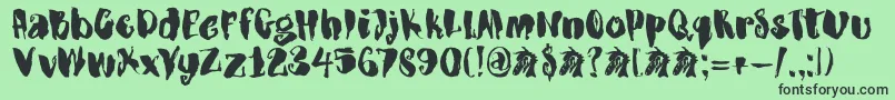 DkDragonblood Font – Black Fonts on Green Background