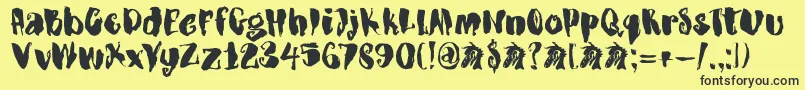 DkDragonblood Font – Black Fonts on Yellow Background