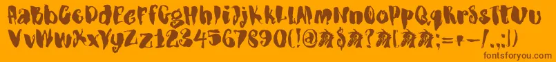 DkDragonblood Font – Brown Fonts on Orange Background