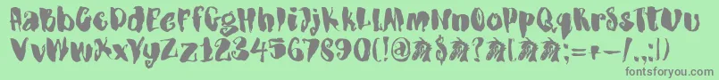 DkDragonblood Font – Gray Fonts on Green Background