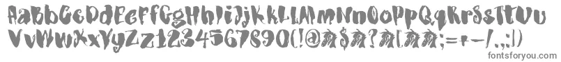 DkDragonblood-fontti – harmaat kirjasimet valkoisella taustalla