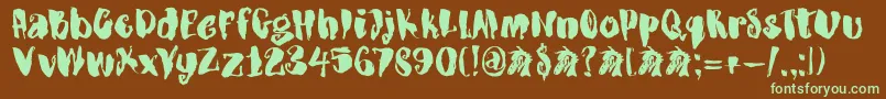 DkDragonblood Font – Green Fonts on Brown Background